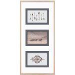 Cadre p�le - m�le multivues en bois 3 photos 10x15cm 'adam' - beige - l 25 x h 51, 7 cm - livraison gratuite ...
