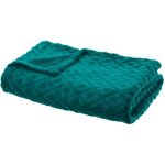 Atmosphera - plaid en flanelle 3d losange bleu cerceta 180 x 230 cm cr�ateur d'int�rieur