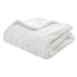 Plaid fourrure 120 x 160 cm atmosphera blanc Plaid fourrure 120 x 160 cm atmosphera blanc