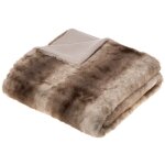 Atmosphera - plaid grizzli fausse fourrure beige 120x160cm crateur d'intrieur