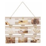 Porte photo � suspendre 'cagette' 58cm beige