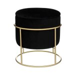 Atmosphera - pouf & coffre de rangement 'eliane' 44cm noir