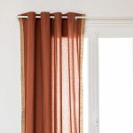 Atmosphera - rideau en coton terracotta avec franges de jute 140 x 260 cm ? créateur d'intérieur Atmosphera - rideau en coton terracotta avec franges de jute 140 x 260 cm ? créateur d'intérieur
