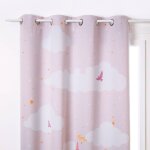 Atmosphera - rideau occultant enfant ch�teau 135x260cm rose clair cr�ateur d'int�rieur