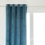 Atmosphera - rideau occultant th�a bleu �g�en 140x260cm cr�ateur d'int�rieur
