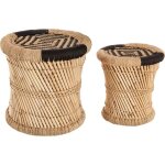 Atmosphera - tables gigognes ilyan bambou noir cr�ateur d'int�rieur