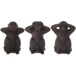 Atmosphera - set de 3 statuettes singes sagesse noir h23cm crateur d'intrieur