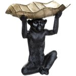 Atmosphera - statue singe feuille h35cm crateur d'intrieur
