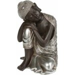 Atmosphera - statuette bouddha - h 35 cm - figurine d�corative marron - livraison gratuite