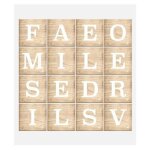 Sticker relief 'lettres' 41x41cm blanc