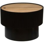 Atmosphera - table basse enola en placage fr�ne d55cm noir cr�ateur d'int�rieur