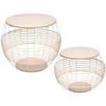 Atmosphera - tables gigognes juline blanc d41 50cm cr�ateur d'int�rieur