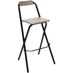 Atmosphera ? tabouret de bar pliable en acier ? assise en mdf et pvc ? hauteur 97, 5 cm ? pour bars et ...