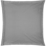 Taie d oreiller coton gris 63x63cm atmosphera cr�ateur d'int�rieur