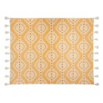 Atmosphera - tapis déco à pompons 'namaste' 120x170cm ocre Atmosphera - tapis déco à pompons 'namaste' 120x170cm ocre