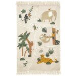 Atmosphera - tapis rectangle coton jungle 100x150