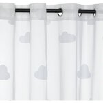 Drap - housse pour lit enfant atmosphera cortina 'nuage' blanc 140x240 cm - collection atmosphera kids ...