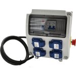 Atole - coffret de chantier monophas� ip54 - ik08 - 4 prises nf 2p + t - 50hz - 16a nf - 250v - 9 modules ...