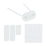 Attaches pour brise - vue, 52 pastilles avec fils, kit de fixation pour pare - soleil, blanc - relaxdays ...