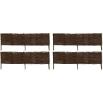 Bordures en osier tressé naturel (lot de 4) 120 x 30 cm Bordures en osier tressé naturel (lot de 4) 120 x 30 cm