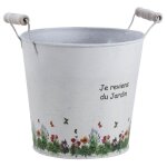 Cache pot zinc je reviens du jardin Cache pot zinc je reviens du jardin