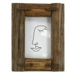 Cadre photo en bois recycl pour photo 10 x 15 cm