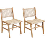 Aubry gaspard - chaise en teck naturel baia (lot de 2)