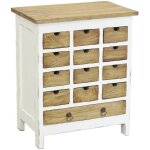 Aubry gaspard - commode 13 tiroirs en acajou naturel et blanc Aubry gaspard - commode 13 tiroirs en acajou naturel et blanc