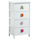 Aubry gaspard - commode chambre enfant alphabet 4 tiroirs 4 tiroirs