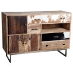 Aubry gaspard - commode en manguier et peau de vache Aubry gaspard - commode en manguier et peau de vache