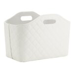 Aubry gaspard - corbeille porte - revues en simili matelass blanc