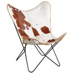Aubry gaspard - fauteuil butterfly en peau de vache