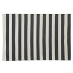 Grand tapis d'extrieur en polypropylne 160 x 230 cm rayures - noir