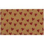 Aubry gaspard - paillasson coco intérieur extérieur 75 x 45 cm coeurs imprimés rouges Aubry gaspard - paillasson coco intérieur extérieur 75 x 45 cm coeurs imprimés rouges