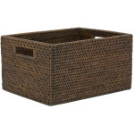 Aubry gaspard - panier de rangement rotin antique longueur 24cm