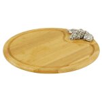Planche  dcouper ronde en bois raisin