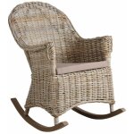 Aubry gaspard - rocking chair en poelet gris kresek