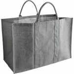 Sac a buches jute gris 60x30x40