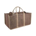 Sac à bûches en toile de jute Sac à bûches en toile de jute