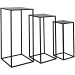 Aubry gaspard - sellettes en métal noir (lot de 3) Aubry gaspard - sellettes en métal noir (lot de 3)
