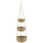 Aubry gaspard - suspension 3 pots en jonc naturel
