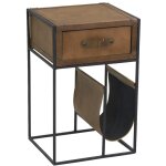 Table porte - revue en cuir
