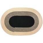 Aubry gaspard - tapis ovale en jute naturelle et teint�e