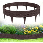 Aufun - 10m rotin bordure de pelouse avec 10 lments  100 cm