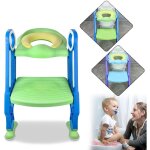 Abattant de toilette pliable pour enfant avec tringles et poignées, 2 hauteur réglable avec niveau antidérapan ... Abattant de toilette pliable pour enfant avec tringles et poignées, 2 hauteur réglable avec niveau antidérapan ...