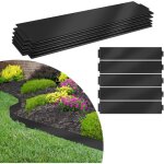 Bordure de jardin exterieur, 50m gazon bordures en acier galvanis pour jardin plantes potager, 15 cm ...