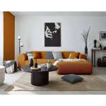 Lisa design - aumance - canap� d'angle droit 4 places - en velours c�tel� - rouille