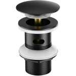 Auralum - 2pcs bonde de lavabo bonde pop - up avec trop - plein automatique universelle noir vasque baignoire ...