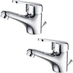 Auralum - 2pcs mitigeur lavabo robinet 2pcs pour lavabo et vasque salle de bain wc robinetterie mitigeur ... Auralum - 2pcs mitigeur lavabo robinet 2pcs pour lavabo et vasque salle de bain wc robinetterie mitigeur ...