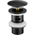 Auralum - bonde de lavabo bonde pop - up avec trop - plein automatique universelle noir vasque baignoire ...